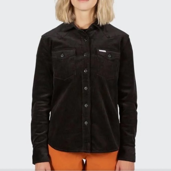 Topo Designs Tops - Topo Designs Corduroy Black Button Down Shirt